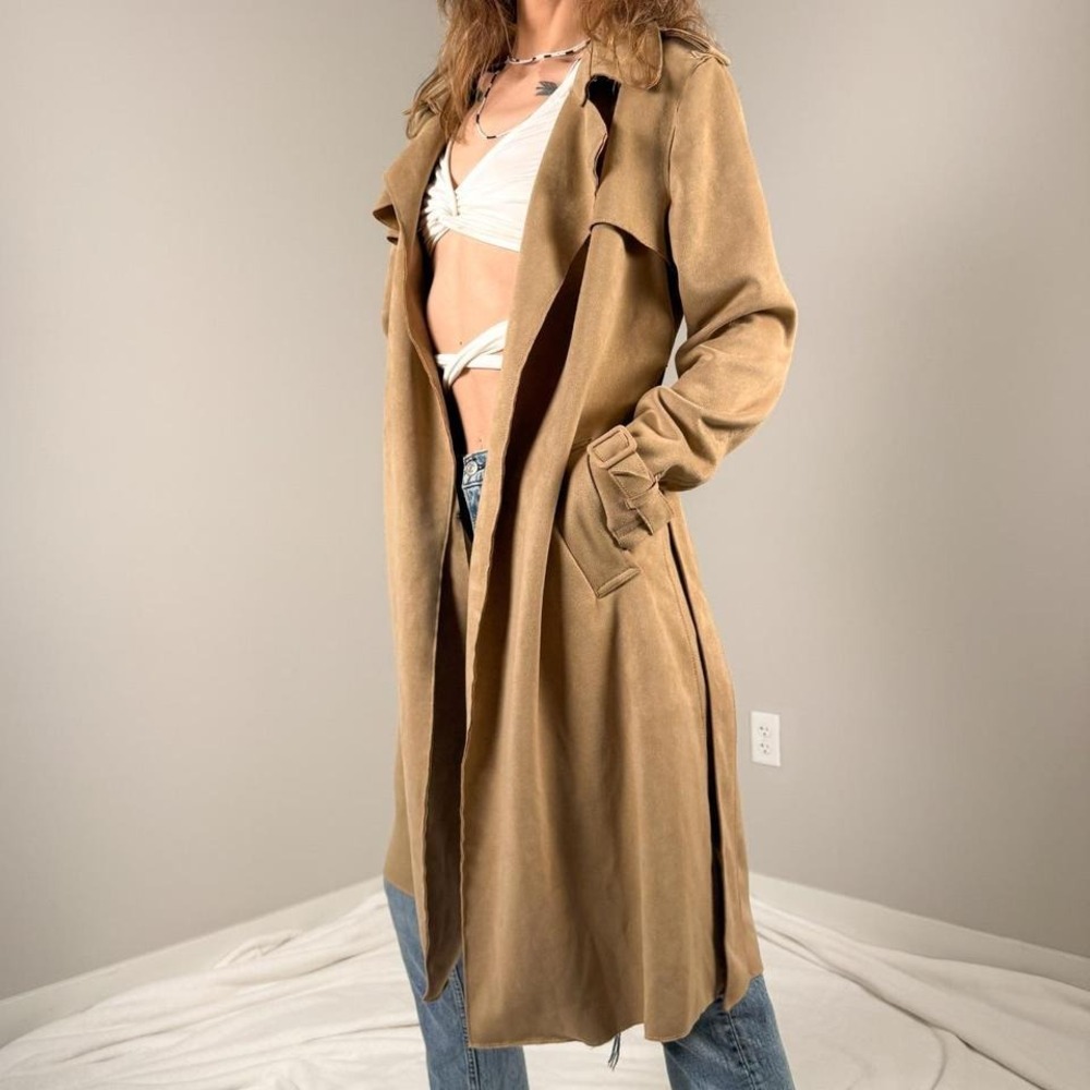 Philosophy Belted Trench Coat – Size Large - Picture 6 of 8